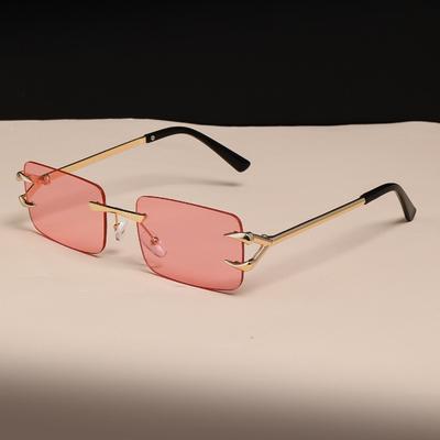 Frameless Modern Glasses with Metal Frame, Lightweight and Durable, Minimalist Rectangular Glasses, Unisex Fashion Accessory