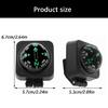 Weather Resistant Car Navigation Instrument with Full Rotation Visibility Automotive Leveling Guidance for Drivers