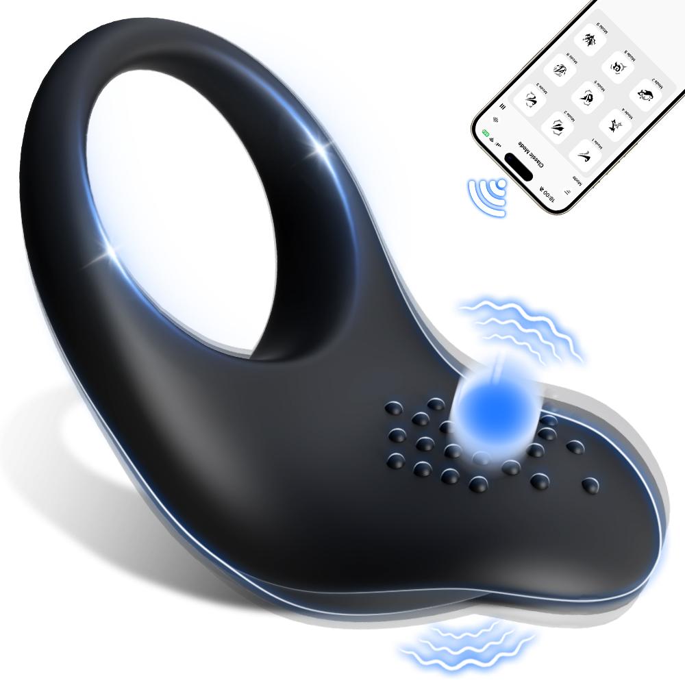 Vibrating Penis Ring for Men Male Delay Ejaculation Cock Ring Penis Massager Clitoral G Spot Stimulation Sex Toys for Couples 18+ Wearable Masturbator