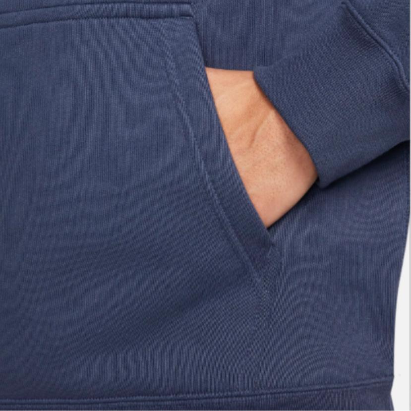 Nike Solo Swoosh Solid Color Hoodie Long Sleeve Men Tops Thunder-Blue DX1356-437