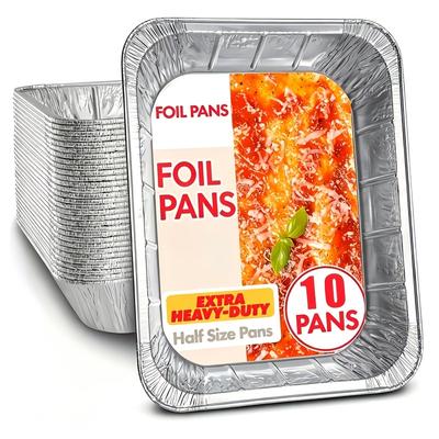 10 sztuk Wytrzymały jednorazowy papier aluminiowy, Bezpieczna folia aluminiowa klasy spożywczej do pieczenia, grillowania, pieczenia i codziennego gotowania