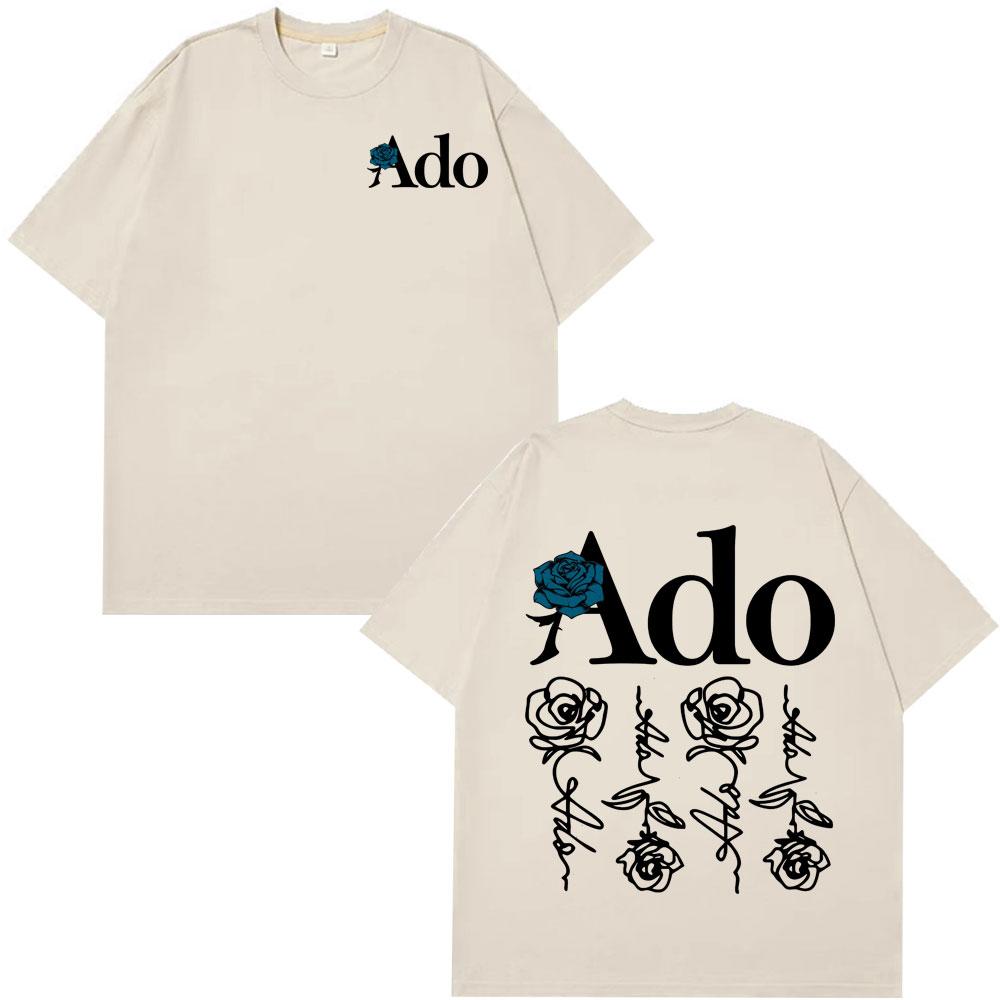 

Ado Blue Rose 2025 World Tour Hibana T Shirt Men Women Fashion Tshirt Shortsleeved Aesthetic Trendy Casual Loose Tshirts Tops 4XL