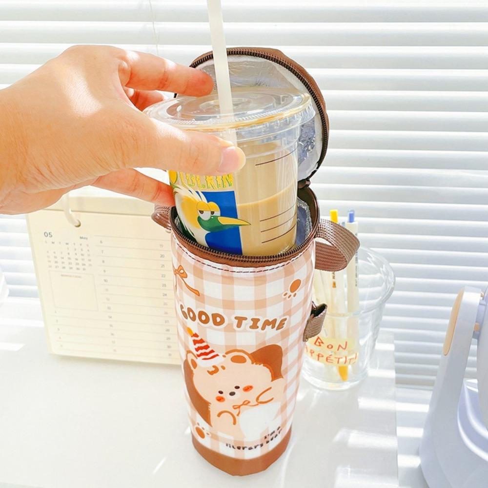Traveling Heat Preservation Bag Carrying Handheld Bag Portable Cup Holder  Tumbler Cup Accessories