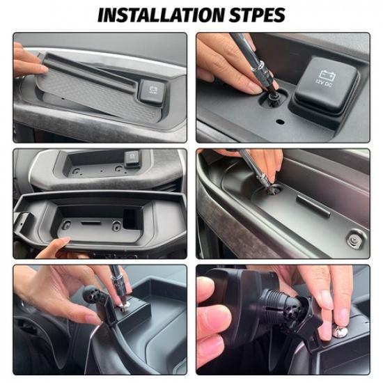 Center Console Phone Bracket Mount Holder Storage Box Tray For Dodge RAM 2018+