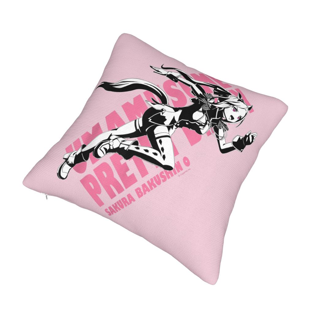 Umamusume Pretty Derby Sakura Bakushin O Pillowcase Printing Polyester Cushion Cover Gift  Throw Pillow Case Cover Home Square