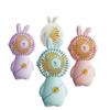 2024 hot creative cute bunny fan USB charging outdoor convenient mini fan with strong wind power