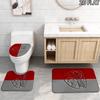 Santos de Guapiles FC Pattern 3Pcs Bathroom Rug Set, Non Slip Absorbent Bath Mat, Contour Mat & Toilet Lid Cover, Bathroom Decor
