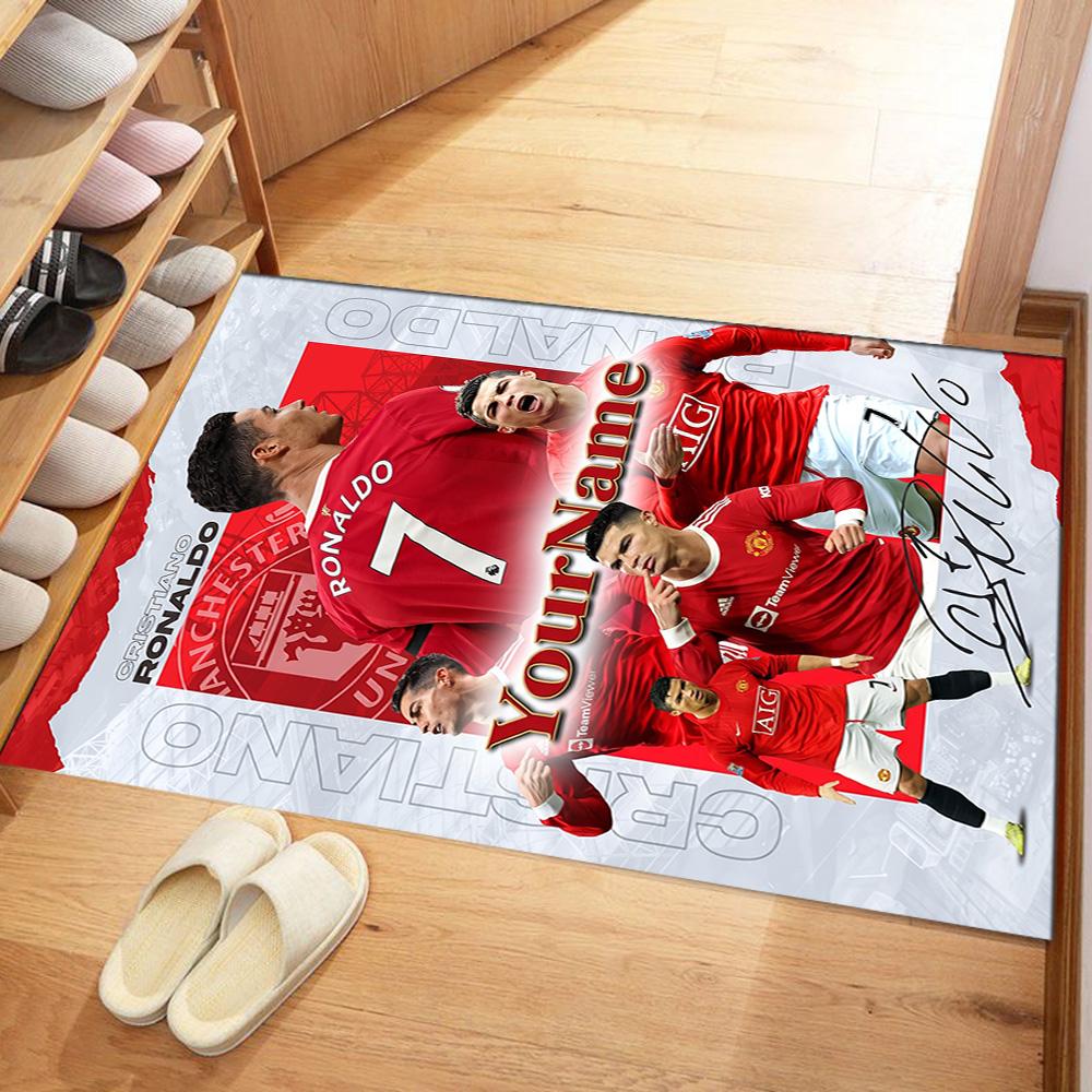 Cristiano Ronaldo 5 Customized Name Carpet Design for Dining Room Decorate Room Kitchen Living Rooms Antislip Carpet Office Home Decor