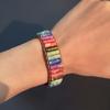 Stone Wrap Leather Bracelets Vintage 2 Strands Multilayer Woven for Women Men