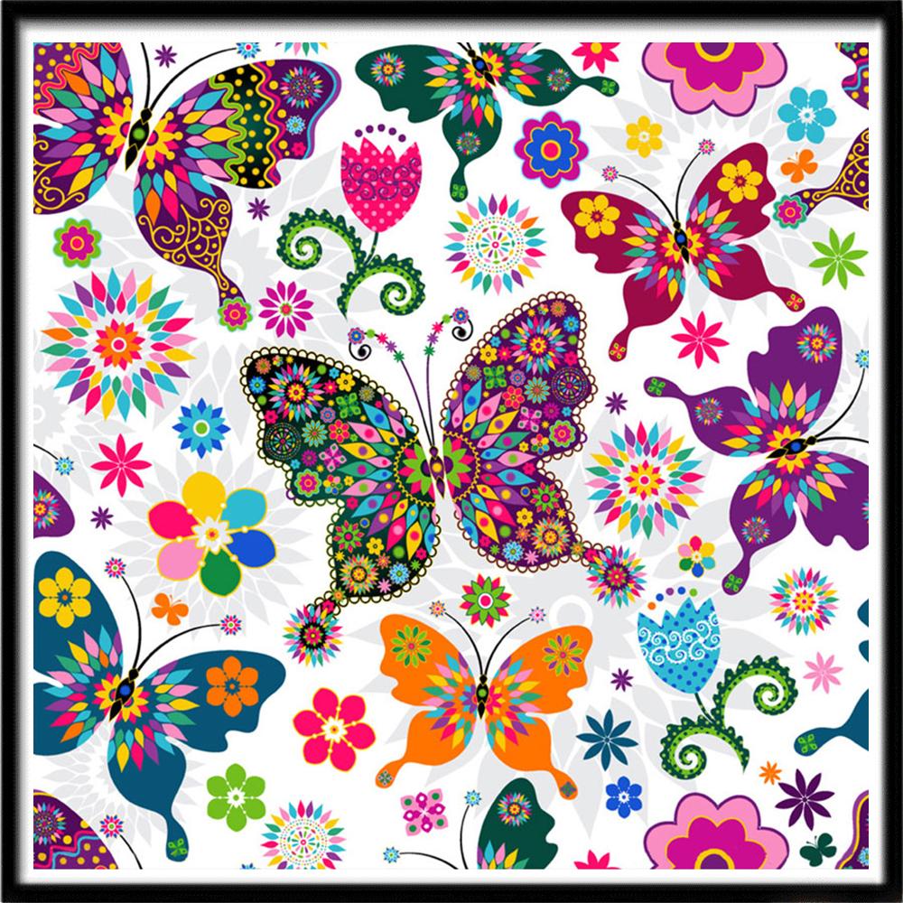 5D Diy Round Diamond Moving Butterfly Imitation Cross Stitch Diamond Embroidery Mosaic Home Decoration Handmade Crafts Gifts