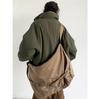 Unisex Retro Japanese Maillard Coffee Stripe Cotton Padded Winter Jacket