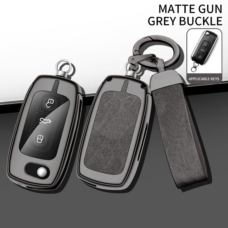 Neues Zinklegierung Leder Auto Schlüssel Etui Hülle Halter Fob Schutz Schale für VW Volkswagen Phaeton 15 Auto Innenzubehör