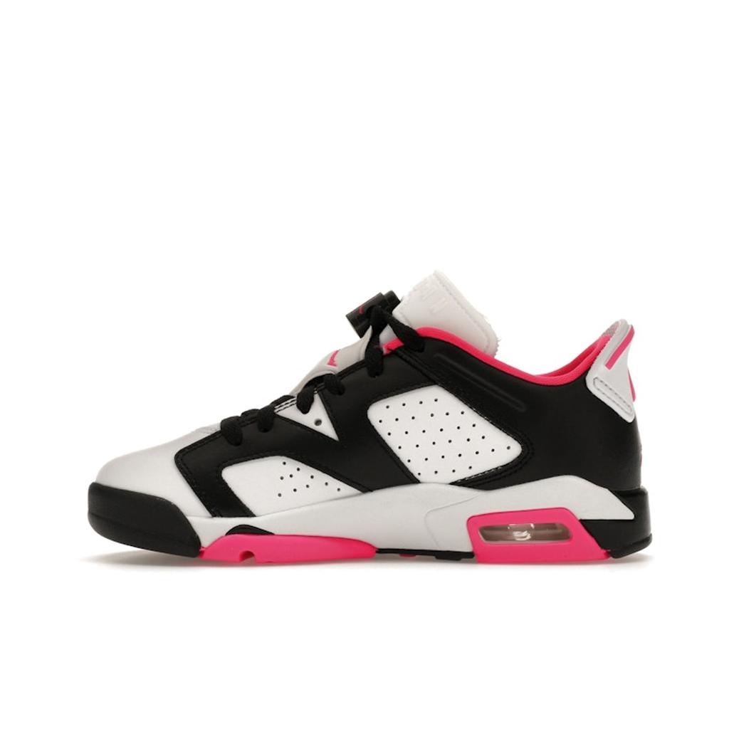 Air Jordan 6 Retro Low GS Fierce Pink Kids Sneakers White Black 768878-061