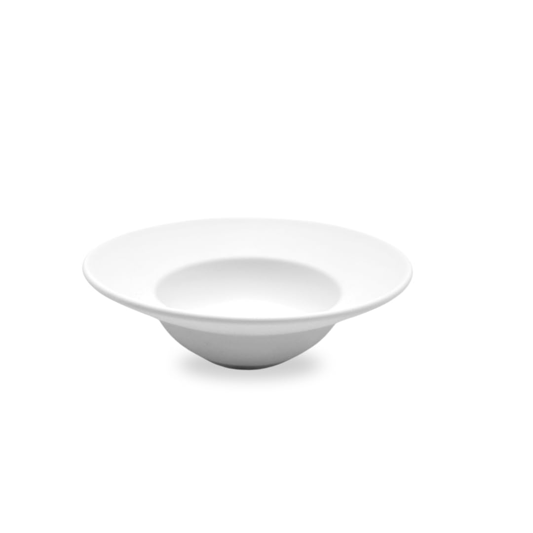 

Миска для супа syokkidana Rim Bowl, маленькая миска для кафе и ресторана, тарелка, миска в стильной белой посуде (Маленький / 15,2 см / Белый) (Микроволновая печь/Посудомоечная машина