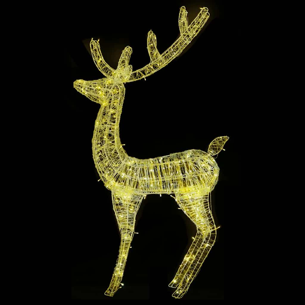 XXL Reindeer Christmas Decoration Acrylic 250 LED 2 pcs 180 cm