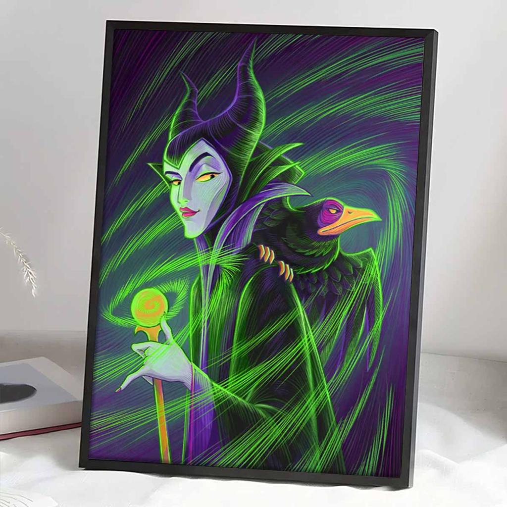Full Round Diamond Painting The Witch and The Crow Art Rhinestone Picture Mosaic DIY 5D Cross Stitch Embroidery Home Decoration