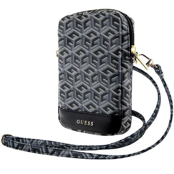 Guess Handbag Guwbzpgcspgk Black/Blackzip Gcube Bottom Stripe