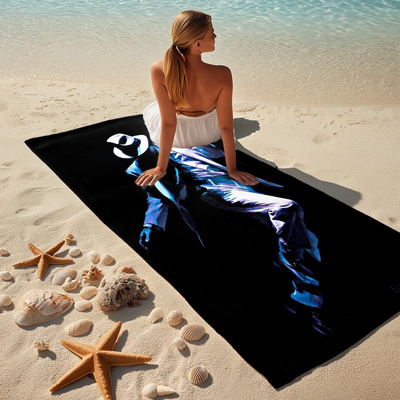 Moonwalk Dance Stylish Digital Printing Beach Towel Quick‑Drying Absorbent Blanket for Beach Pool Gym Travel C3134