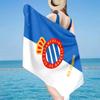 Real Sociedad Crest Design Microfiber Beach Towel, Lightweight And Quick-Dry, for Summer Travel, Beach Essential, Swimming Pool