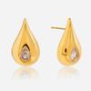 Leichter Luxus High-End Zirkon Wassertropfen Ohrringe, Ohrringe.