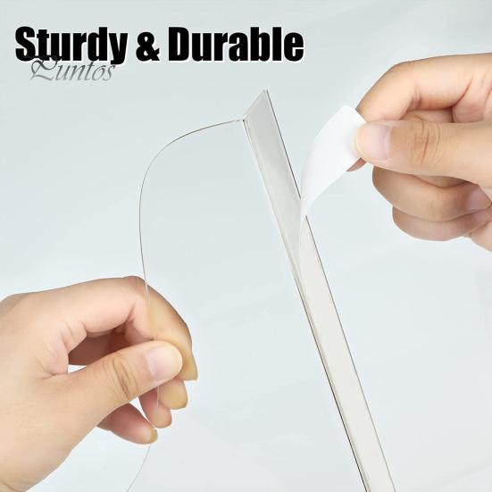 2Pcs Shower Splash Guards Self Adhesive Easy To Install Transparent Design Acrylic Shower Water Guards Bathtub Corner Splash Covers