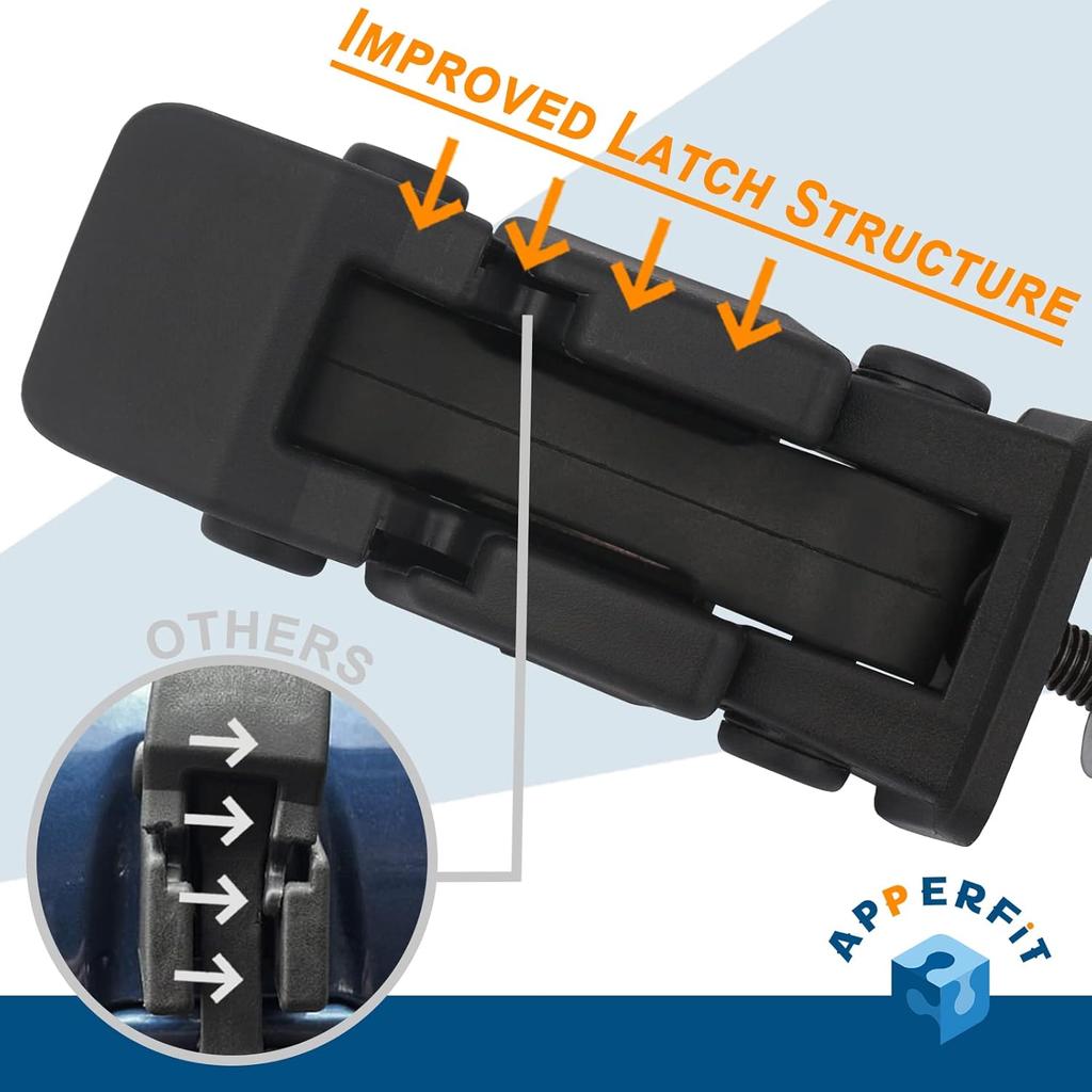 Hood Latch W/Catch Bracket & Rubber Strap 55395653AG Compatible With Jeep Wrangler JK JKU 2007 2008 2009 2010 2011 2012 2013 2014 2015 2016 2017 Hood