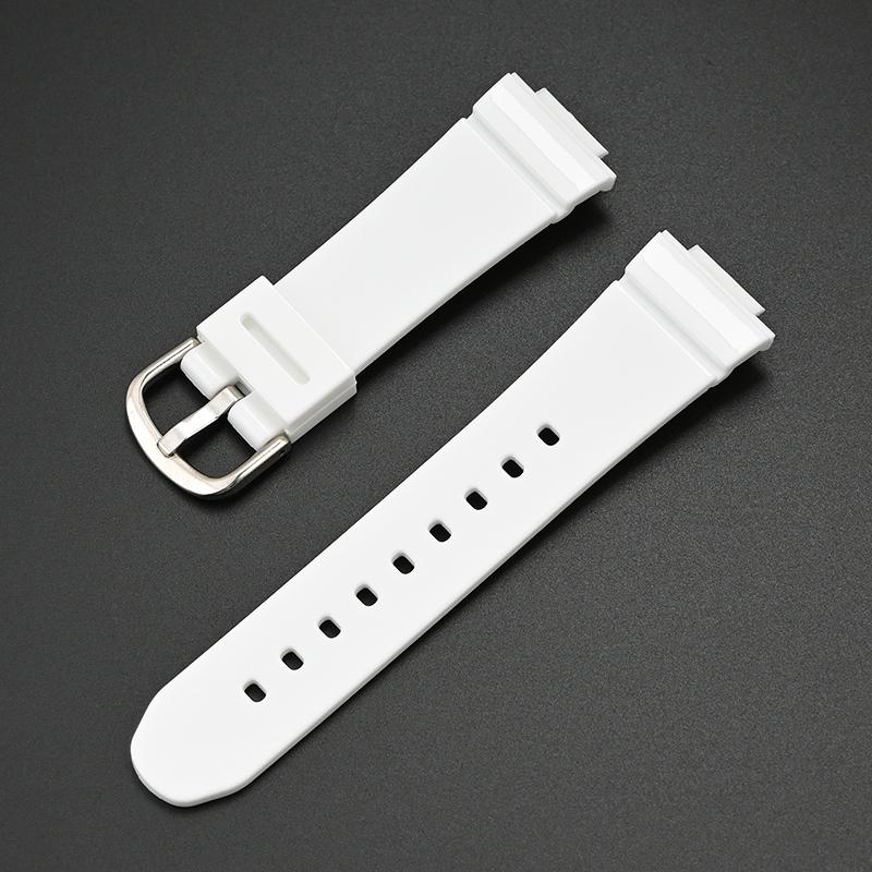 

Для Casio Baby-G BGA-130/131/132/133/160/161 BGD-140/141/500/501/560/5000 Ремешок для часов TPU Ремешок из смолы Женский 14 мм Браслет 14mm белый