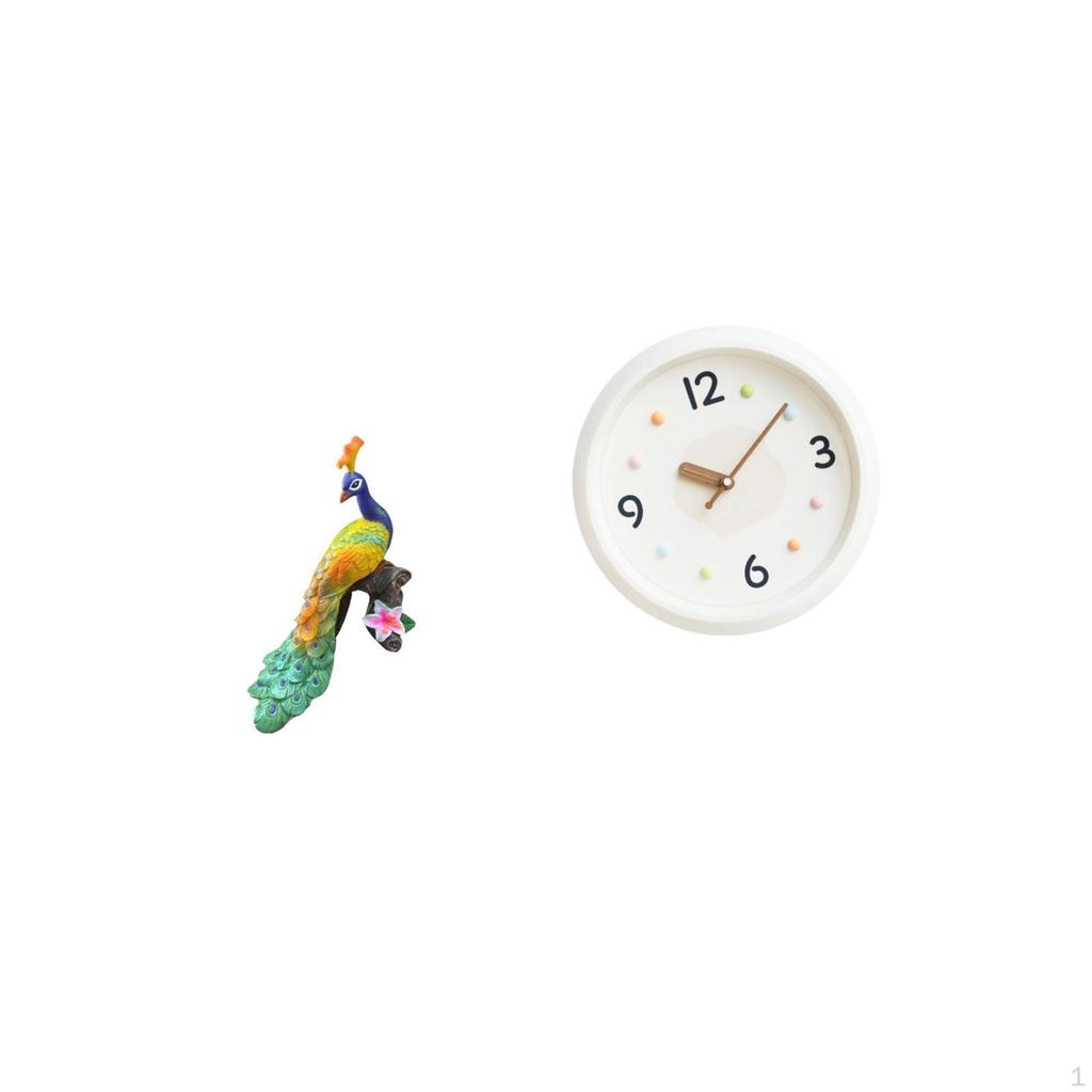 Peacock Sculpture Figurine Ornament Crafts Statue for Garden Home Yard Decoration Modern Wall