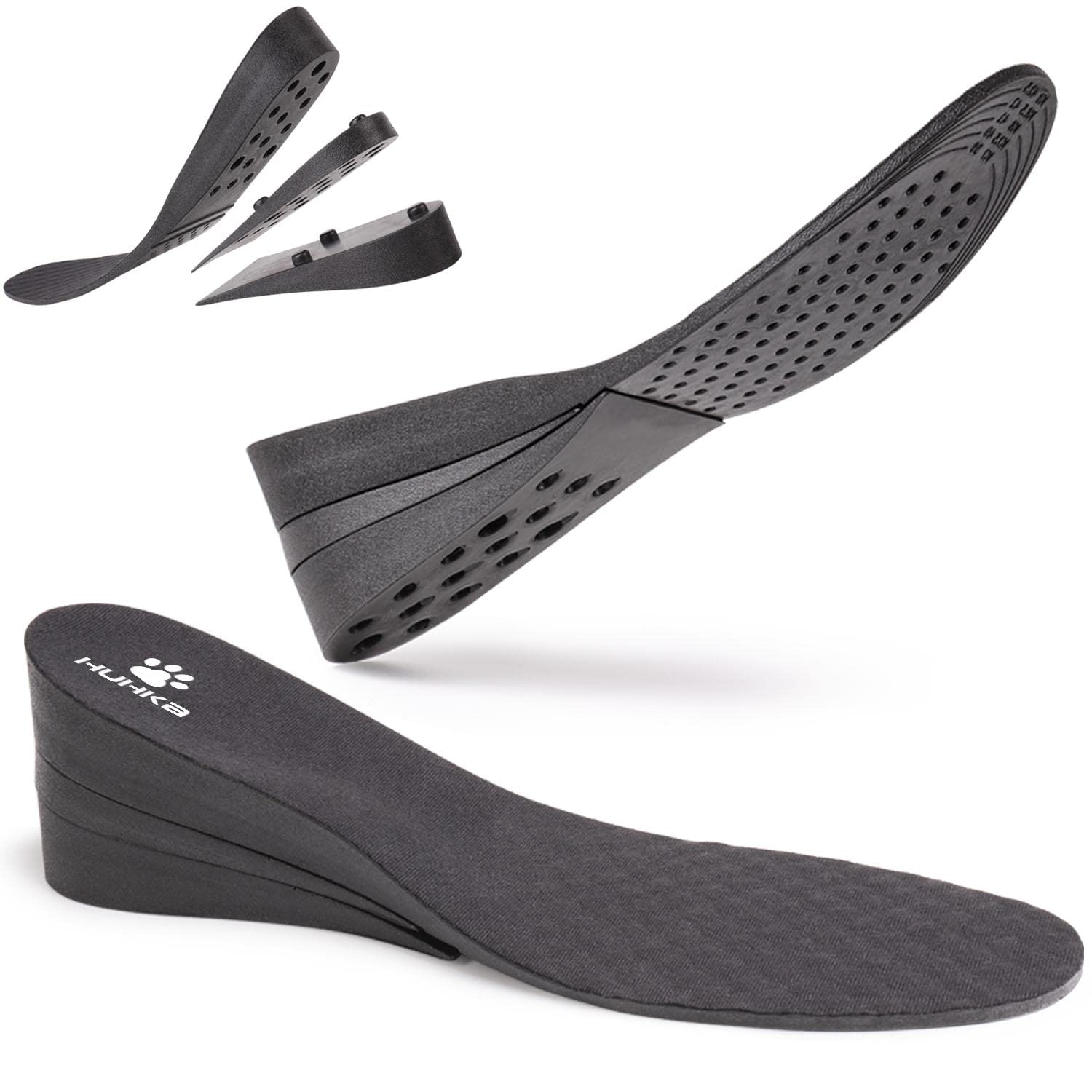 

Спортивные стельки для повседневного использования и бега [Высота 7,5 см/4,5 см/3 см] Стельки, Секретные, Унисекс, [Секретное увеличение] Дышащие, Амортизирующие чёрный