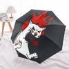 1pc Flaming Cat Automatic Open/Close, Foldable Compact Umbrella with 8-Rib Shaft, Perfect Gift For Men And Women, Casual Style, Vibrant Moti