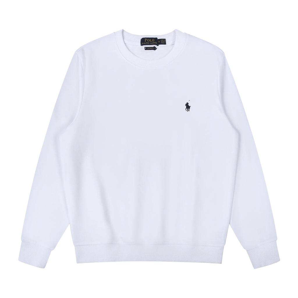 Ralph Unisex Pure Cotton Thin Long Sleeve Hoodie with Small Horse Logo