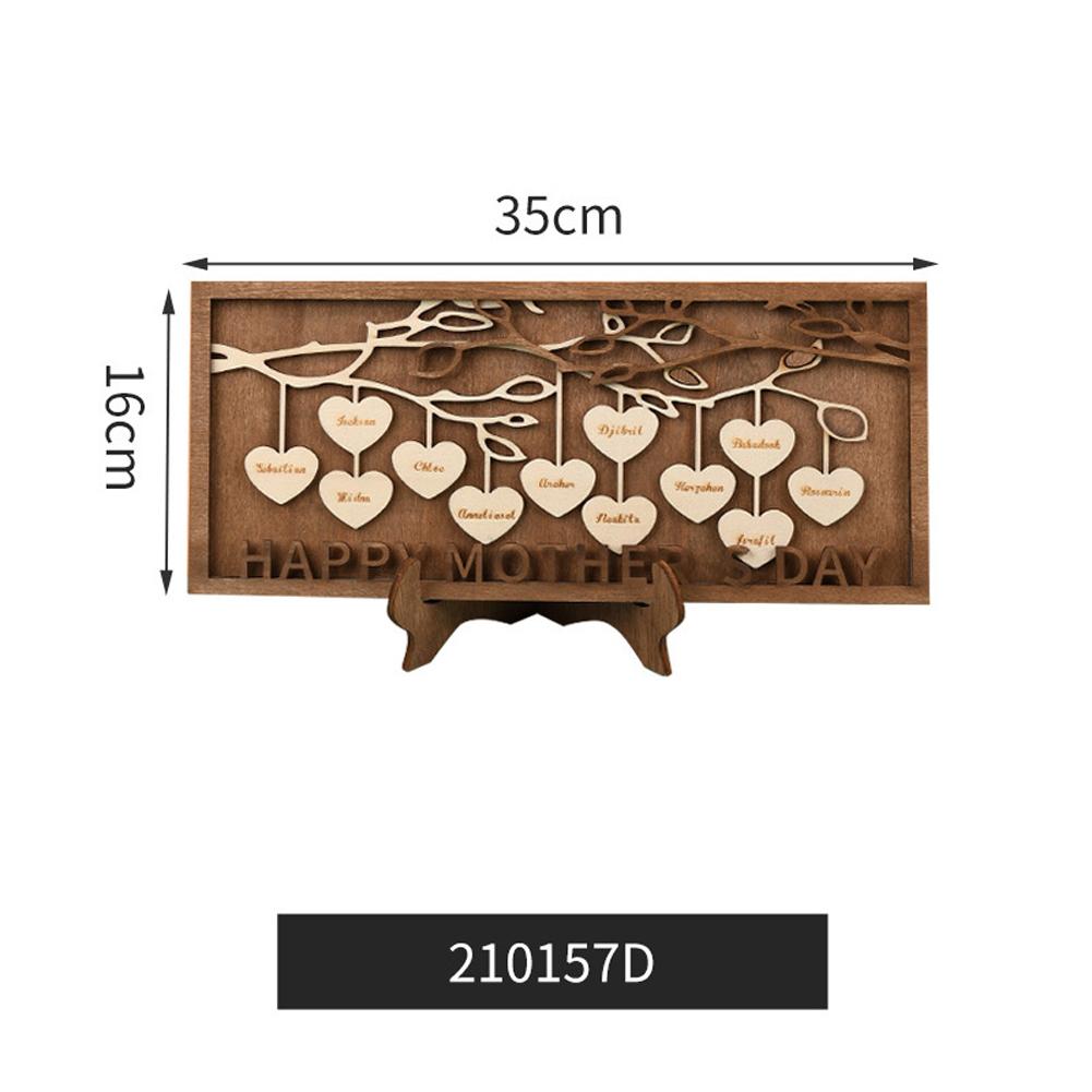 Family Sign Ornament Carved Wooden Sign Christmas Gift For Living Room Desktop Decoration