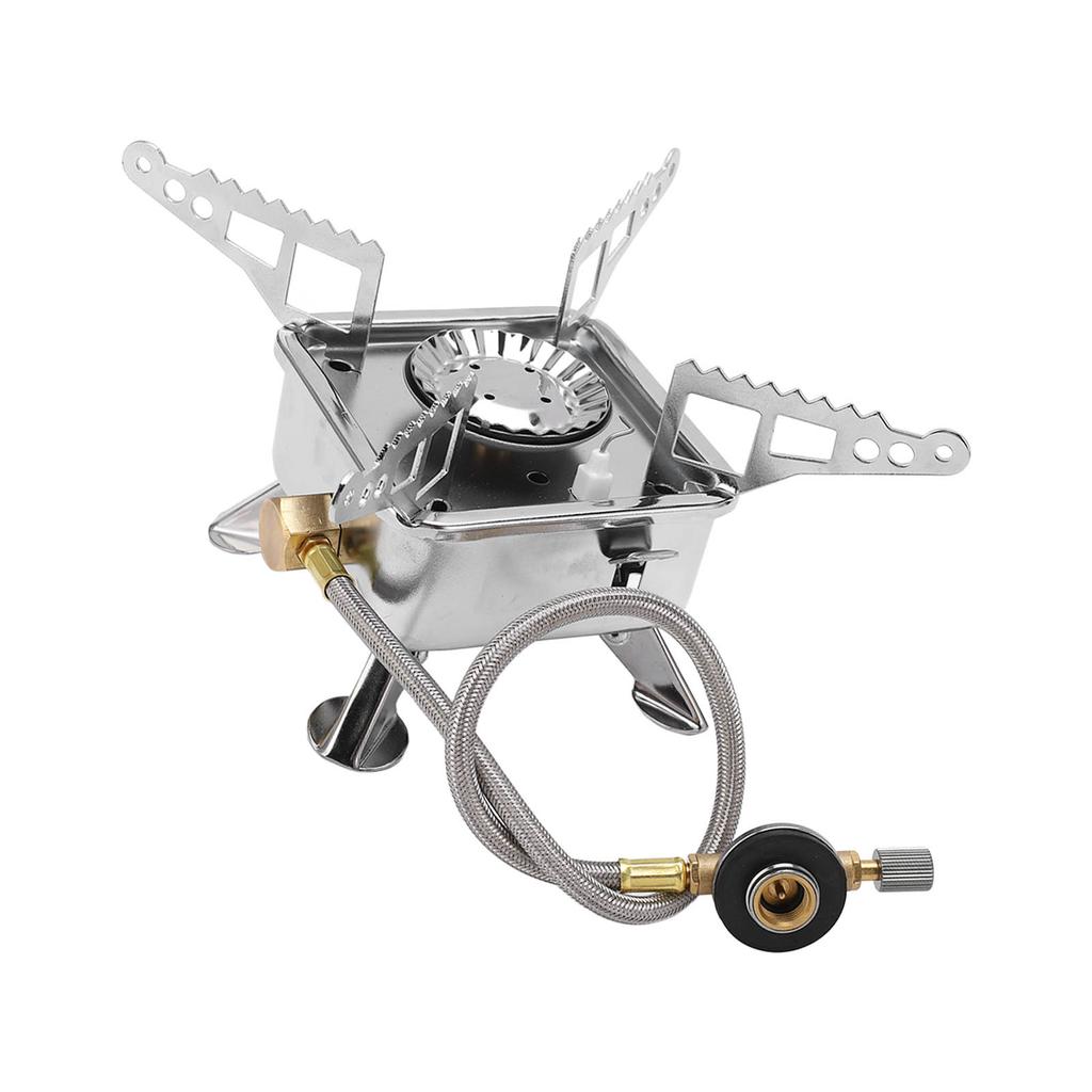 Foldable Camping Stove Light Weight Four Legged Design Safe Portable Backpacking Stove with Hose