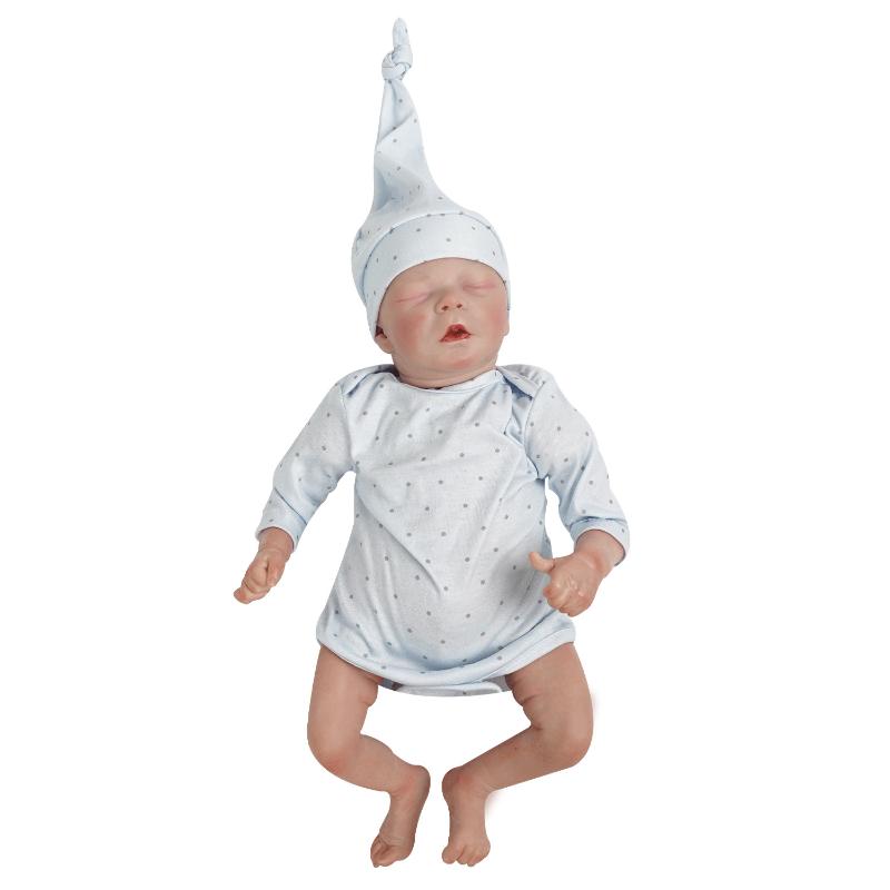 Bambola Reborn 18 Pollici Realistica Bebe Darren Dipinta Delicatamente Corpo Intero in Vinile Riciclato Bambola Neonato Compagno di Gioco per Bambini Giocattolo Burattino Regalo di Vacanza per Bambini