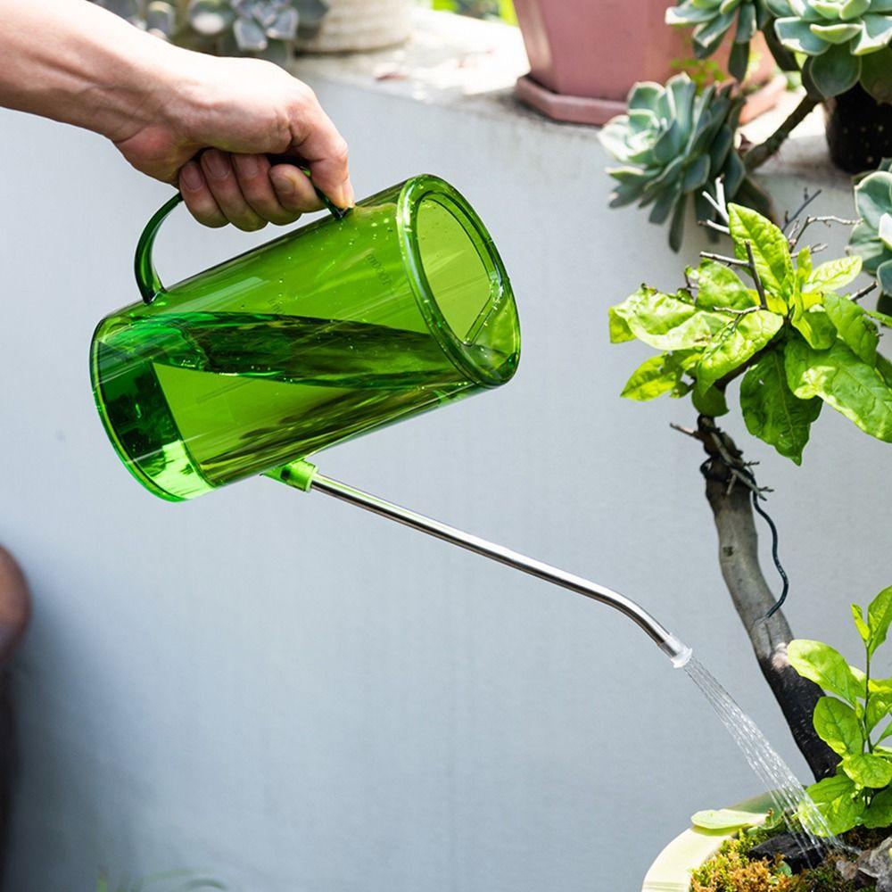 Stainless Tube Long Mouthed Watering Kettle 2L Garden Tool Watering Can Garden Supplies