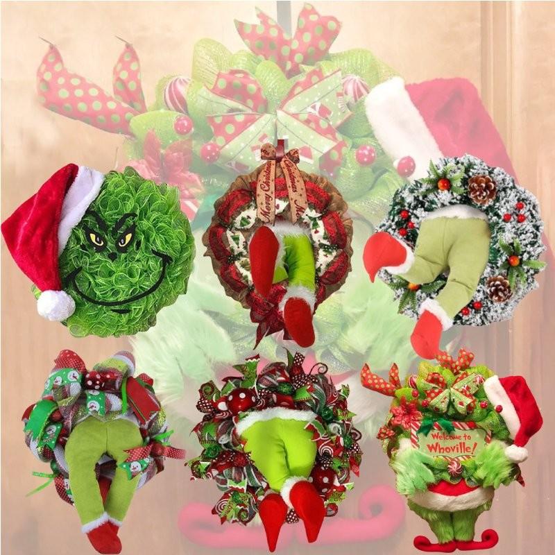 The Funny Christmas Burlap Wreath Door Creative Christmas Decorations