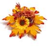 Simulation Candle Ring Wreath Pumpkin Maple Candle Holder Tabletop Wreath  Halloween Decor