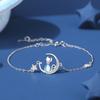 Women Light Luxury Star Moon Cat Moonstone Pendant Clavicle Necklace