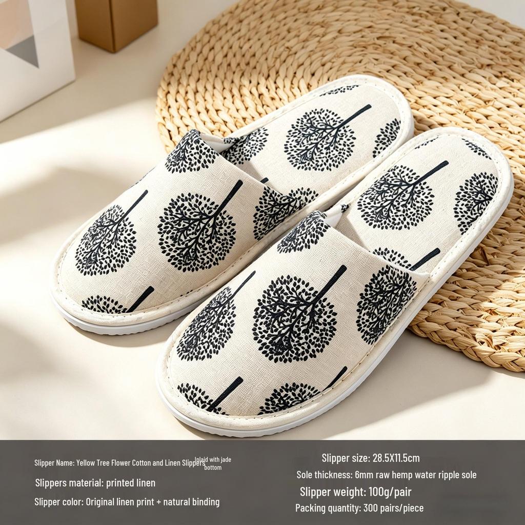 Star Hotel Disposable Non-Slip Slippers for Bed & Breakfast, Guest Room, Beauty Salon, Club House, and Home.