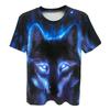 Fashion Men Wolf 3d Print T-shirts With Vibrant Colors And Premium Polyester Fabric