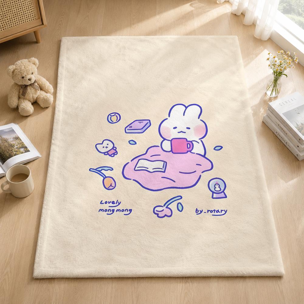 Art M-Mongmong Throw Blankets Soft Warm Flannel Blanket Bedding For Bed Living Room Home Sofa