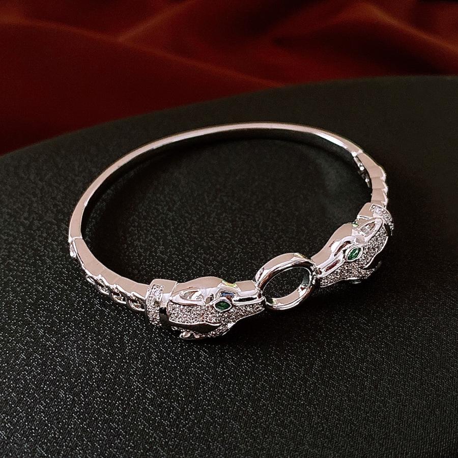 Animal Bracelet Micro Zircon Hip Hop Personality Men and Women Niche Jewelry Hipster Hip Hop Leopard Jewelry