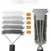 Stainless Steel Barbecue Brush with Scraper for Cleaning and Rust Proof Steel Wire, Ergonomic Outdoor Barbecue Accessories