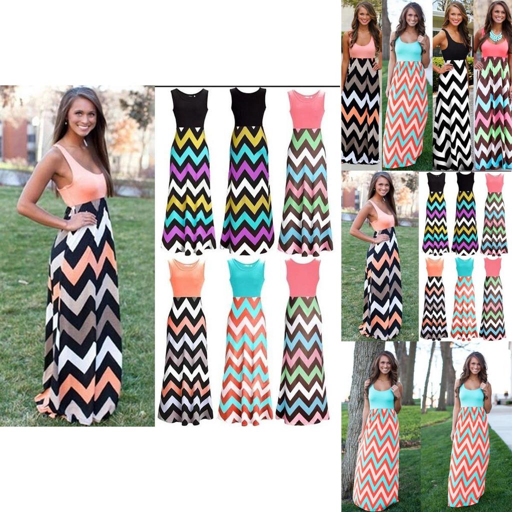 Elegant Women's Boho Long Maxi Evening Cocktail Party Summer Beach Dress Sundress