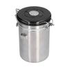 Stainless Steel Coffee Canisters with Calendar Wheel Exhaustable Coffee Jar for Home Coffee Shop