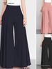 2026 Spring Women's High Waist Wide Leg Casual Pants - Solid Color, Lightweight