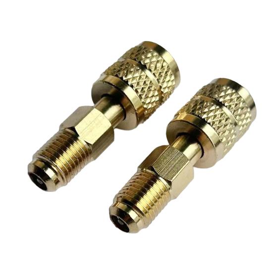 R410 Refrigerant Brass Adapter Rustproof Corrosion Resistant Universal Reverse Thread