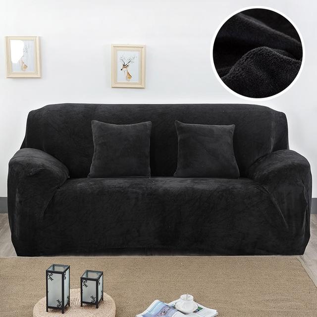 Plush Fabric Sofa Cover Thick Slipcover Couch Elastic Sofa Covers Not Include Pillow Case