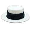 White Flat Top Small Brim Japanese French Retro British Elegant Velvet Woolen Top Hat Women'S Autumn And Winter Felt Hat