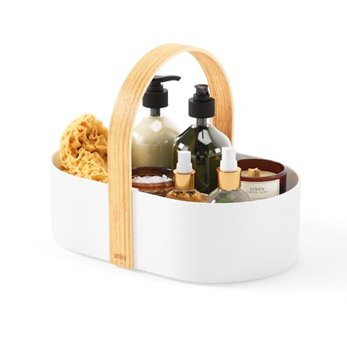 

Umbra Bellwood Caddy, White/Natural, Kitchen Storage Rack